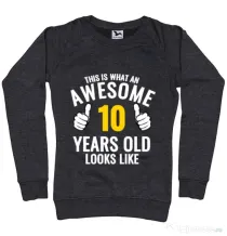 Bluza ADLER dama Awesome birthday Negru melanj