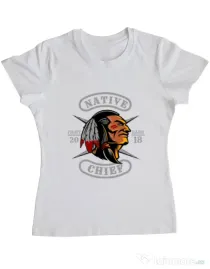 Tricou ADLER dama Native chief Alb