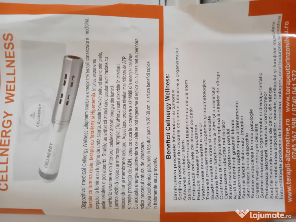 Aparat pentru terapia durerii si regenerare celulară Cellnergy Wellness