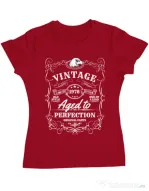 Tricou ADLER dama Aged to perfection Rosu