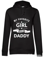 Hoodie dama cu gluga My favorite girl Negru