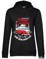 Hoodie dama cu gluga Happy Negru