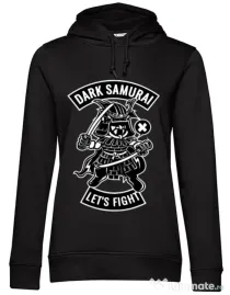 Hoodie dama cu gluga Dark samurai Negru