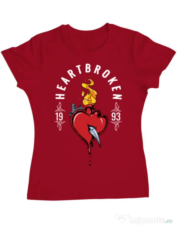 Tricou ADLER dama Heartbroken Rosu