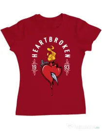 Tricou ADLER dama Heartbroken Rosu