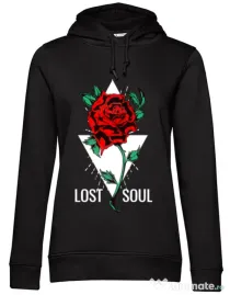 Hoodie dama cu gluga Lost soul Negru