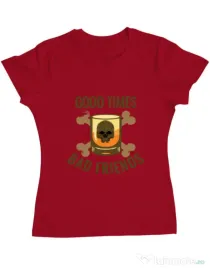 Tricou ADLER dama Good times Rosu
