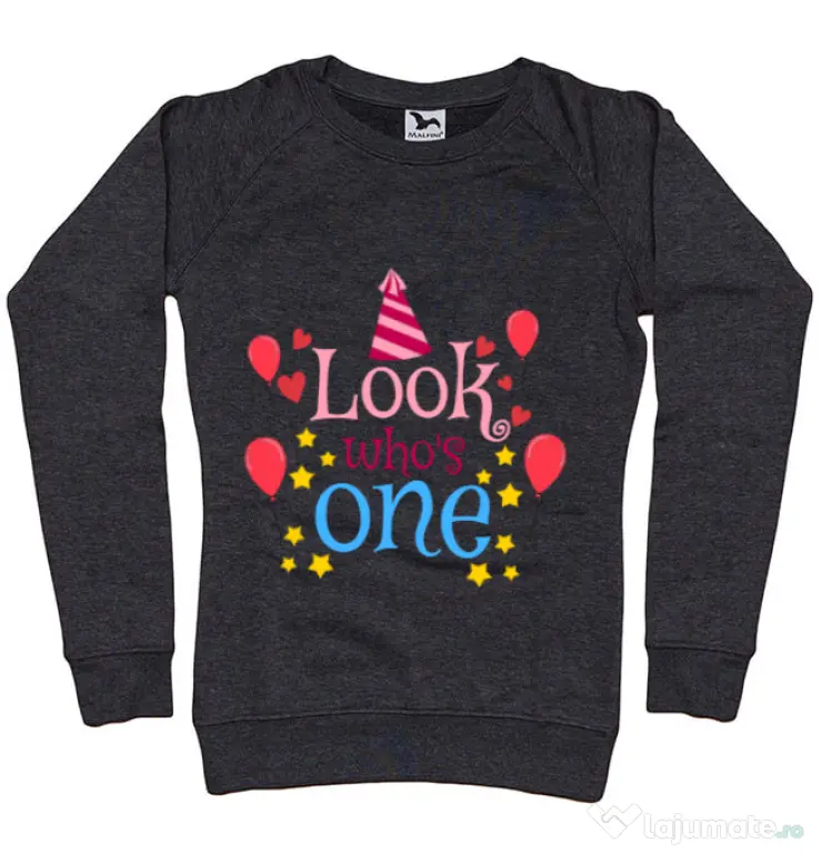 Bluza ADLER dama Baby birthday Negru melanj
