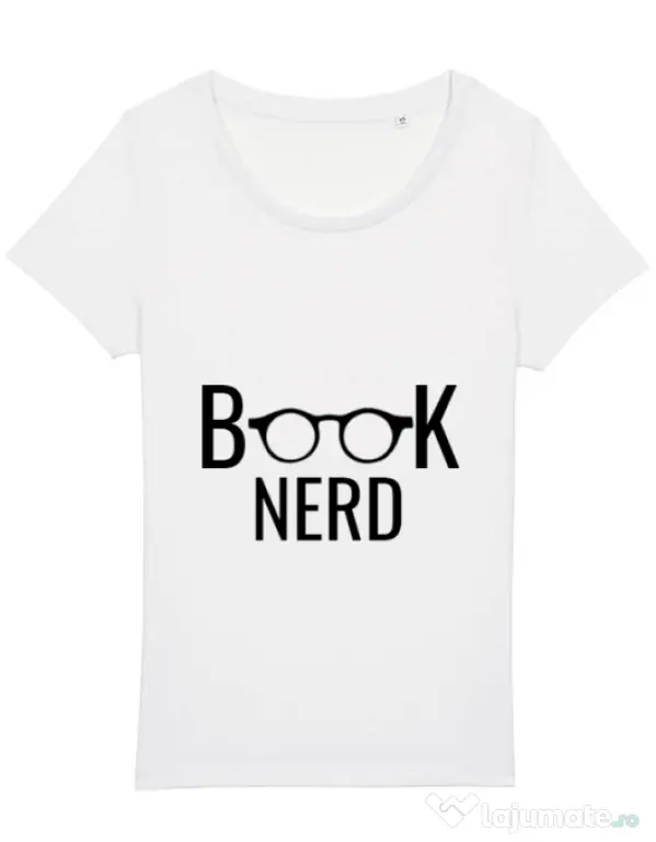 Tricou STANLEY STELLA dama Book nerd Alb