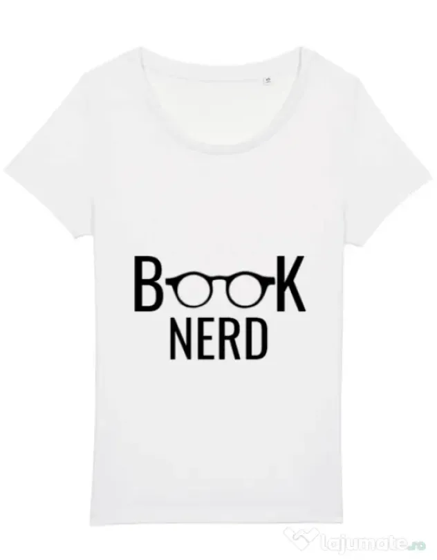 Tricou STANLEY STELLA dama Book nerd Alb