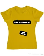 Tricou ADLER dama Hungry Mommy Galben