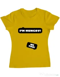 Tricou ADLER dama Hungry Mommy Galben