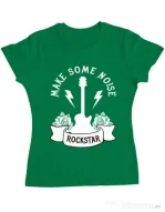 Tricou ADLER dama Make some noise Verde mediu