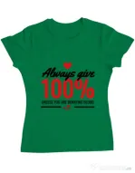 Tricou ADLER dama Always give Verde mediu