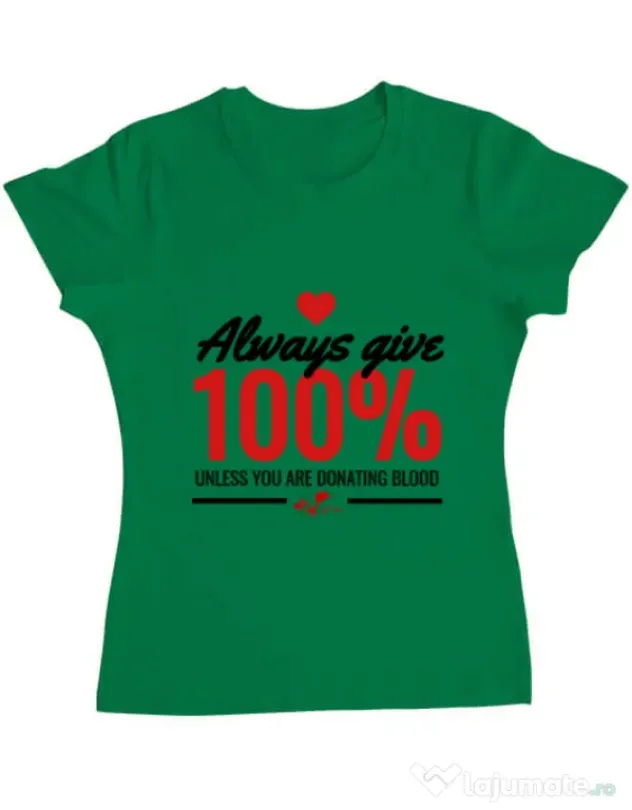Tricou ADLER dama Always give Verde mediu