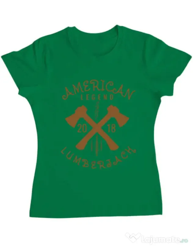 Tricou ADLER dama American lumberjack Verde mediu