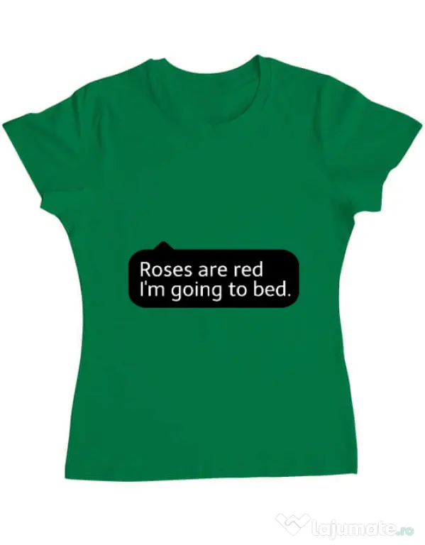 Tricou ADLER dama Roses are red Verde mediu
