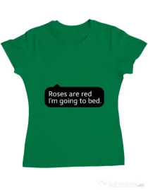 Tricou ADLER dama Roses are red Verde mediu