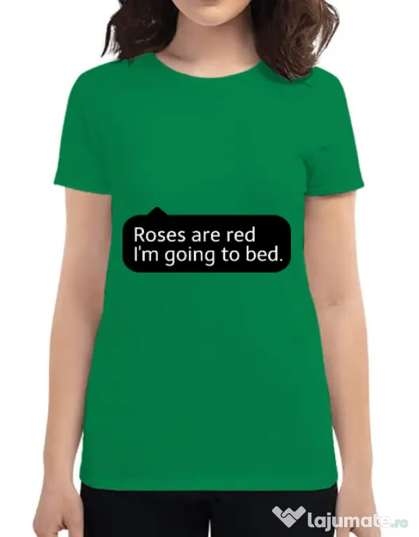 Tricou ADLER dama Roses are red Verde mediu