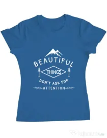 Tricou ADLER dama Beautiful things Albastru azuriu
