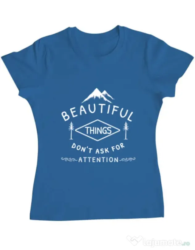 Tricou ADLER dama Beautiful things Albastru azuriu