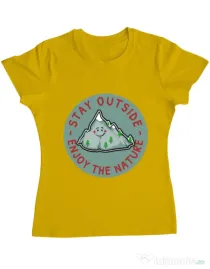 Tricou ADLER dama Stay outside Galben