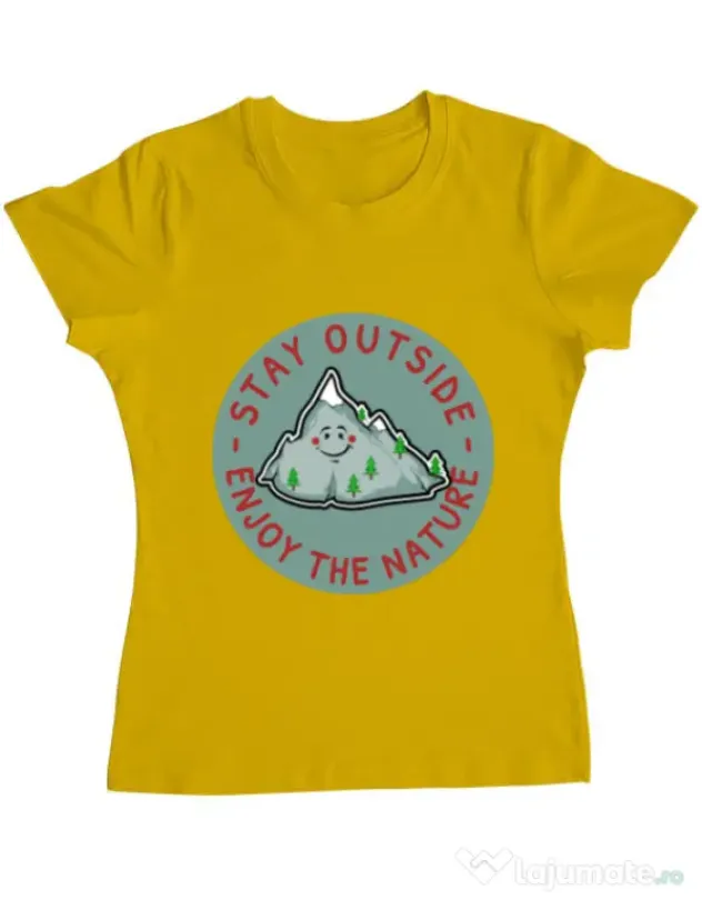 Tricou ADLER dama Stay outside Galben