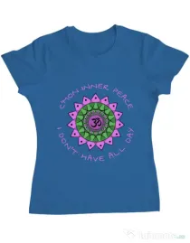 Tricou ADLER dama C’mon inner peace Albastru azuriu