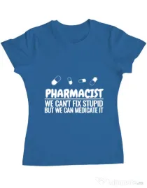Tricou ADLER dama Pharmacist Albastru azuriu
