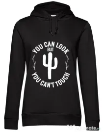 Hoodie dama cu gluga You can’t touch Negru