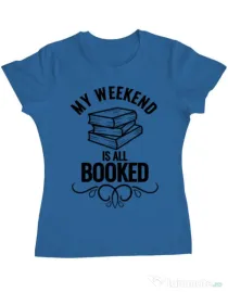 Tricou ADLER dama All booked Albastru azuriu