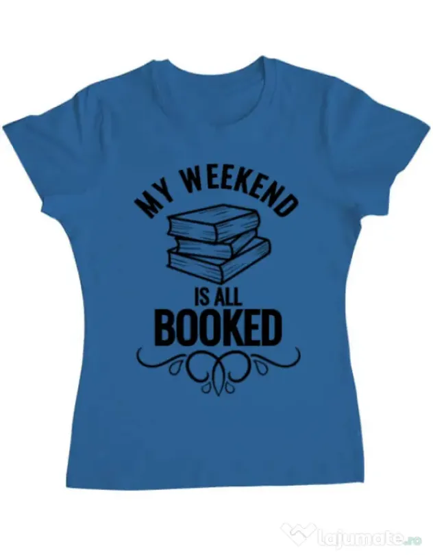 Tricou ADLER dama All booked Albastru azuriu