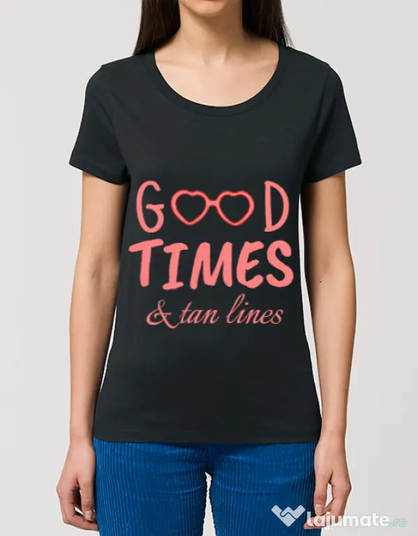 Tricou STANLEY STELLA dama Tan lines Negru