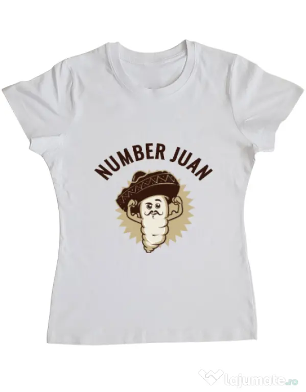 Tricou ADLER dama Number Juan Alb