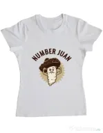 Tricou ADLER dama Number Juan Alb