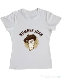 Tricou ADLER dama Number Juan Alb