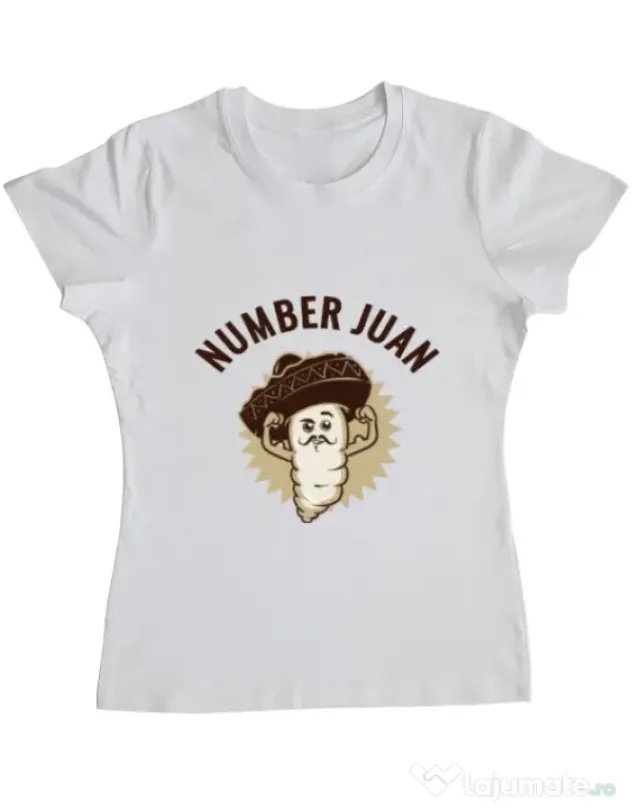 Tricou ADLER dama Number Juan Alb
