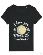 Tricou STANLEY STELLA dama To the moon and back Negru