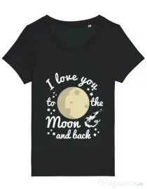 Tricou STANLEY STELLA dama To the moon and back Negru