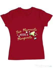Tricou ADLER dama Mamacita Rosu