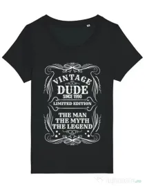 Tricou STANLEY STELLA dama Vintage dude Negru