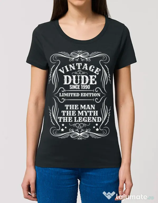 Tricou STANLEY STELLA dama Vintage dude Negru
