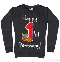 Bluza ADLER dama Happy Birthday! Negru melanj