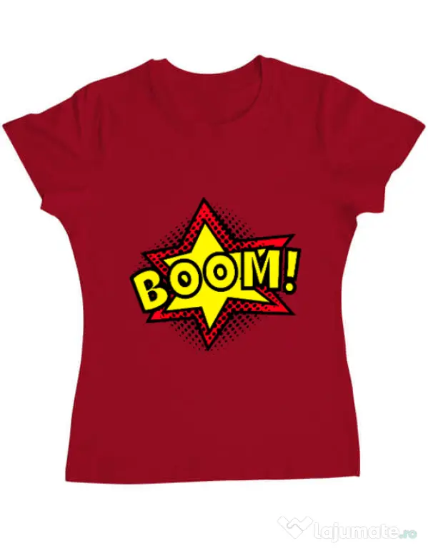 Tricou ADLER dama Boom! Rosu