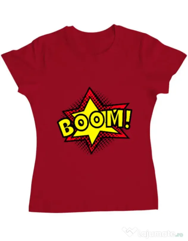 Tricou ADLER dama Boom! Rosu