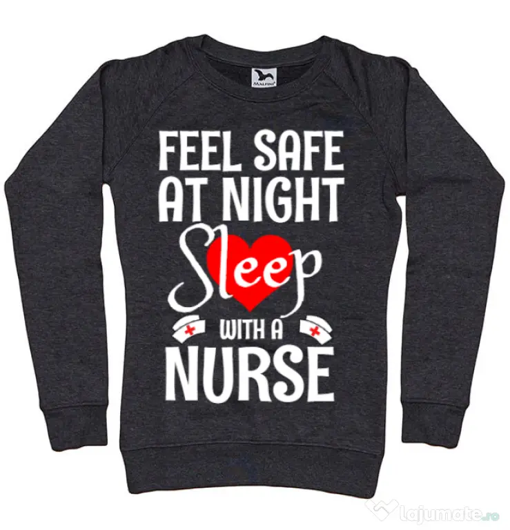 Bluza ADLER dama Feel safe at night Negru melanj