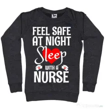 Bluza ADLER dama Feel safe at night Negru melanj
