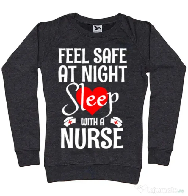 Bluza ADLER dama Feel safe at night Negru melanj