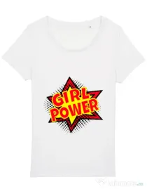 Tricou STANLEY STELLA dama Girl power Alb