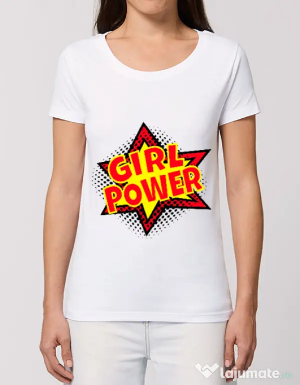 Tricou STANLEY STELLA dama Girl power Alb